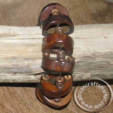African bone bracelet - brown
