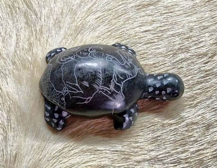 African soapstone tortoise