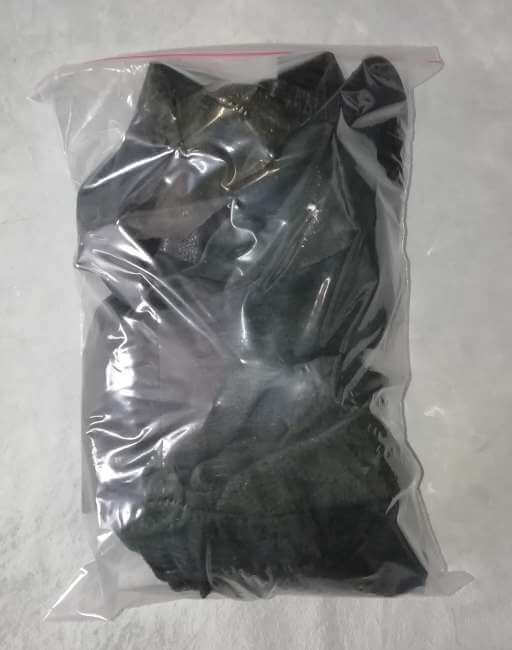 Black leather hide offcuts
