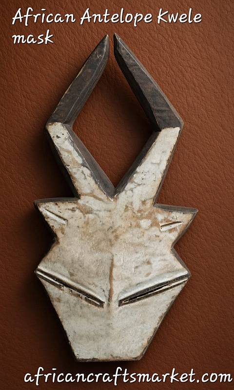 African antelope Kwele masks