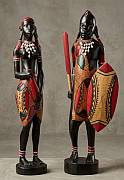 African Maasai warrior couple