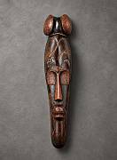 A collection of African hand carved wooden Fang masks