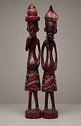 Wooden Masai couple carving