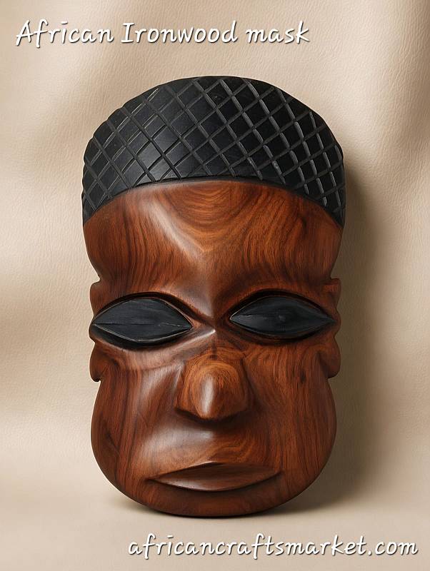 African ironwood mask from Zimbabwe