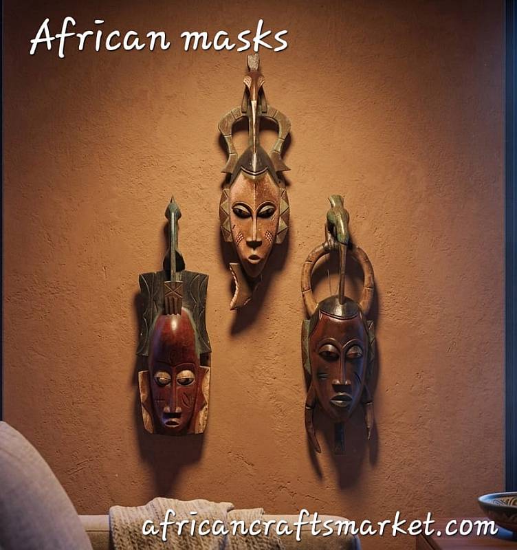 African handcrafted wooden masks African handcrafted wooden masks