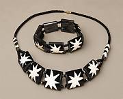 African zebra bone necklace and bracelet