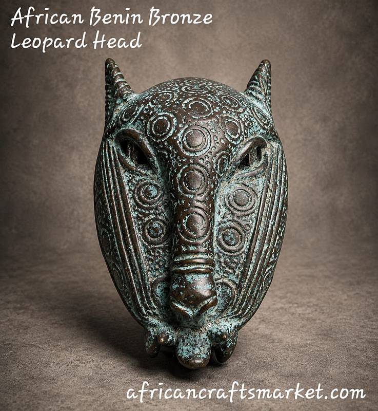 Benin bronze - leopard head Benin bronze - leopard head