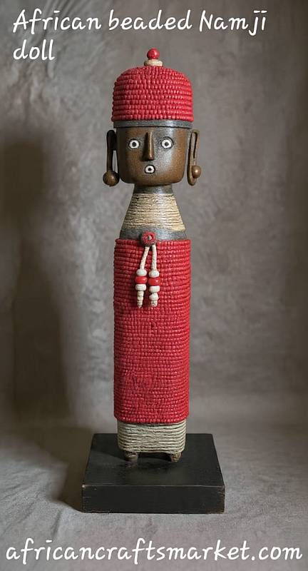 African beaded Namji doll
