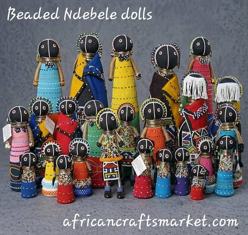 African Ndebele beaded dolls African Ndebele dolls