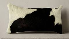 Blacj and white nguni cow hide bolster cushion Nguni cow hide bolster cushion