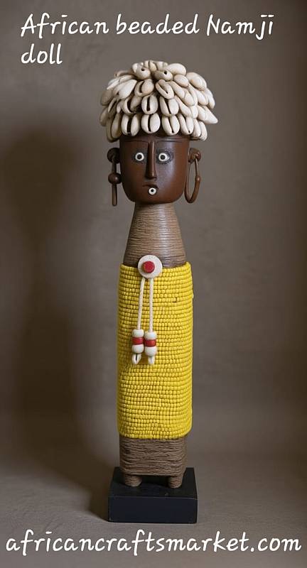 African beaded Namji doll