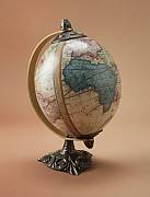 World map ostrich egg World map decoupage ostrich egg