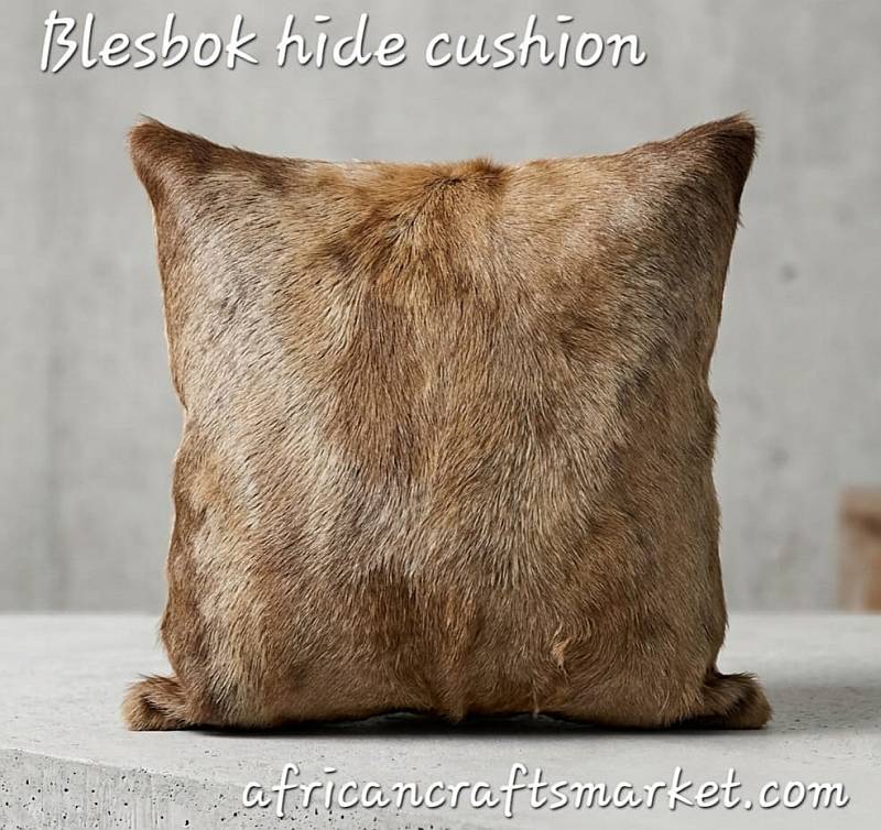Blesbok hide cushion
