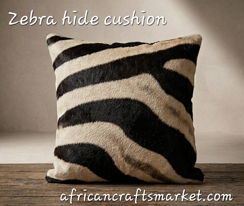 Zebra hide cushions Zebra hide cushions