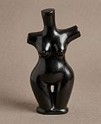 Handcrafted African stone abstract torso statue, minimalist sensual human figure carving for contemporary luxury home decor