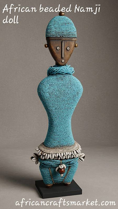 African beaded Namji doll