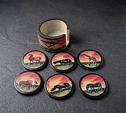African soapstone coasters African soapstone coasters