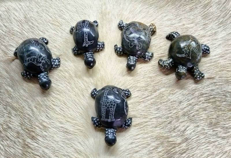 African carved tortoise