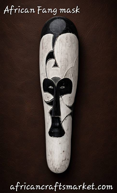 African white Fang mask